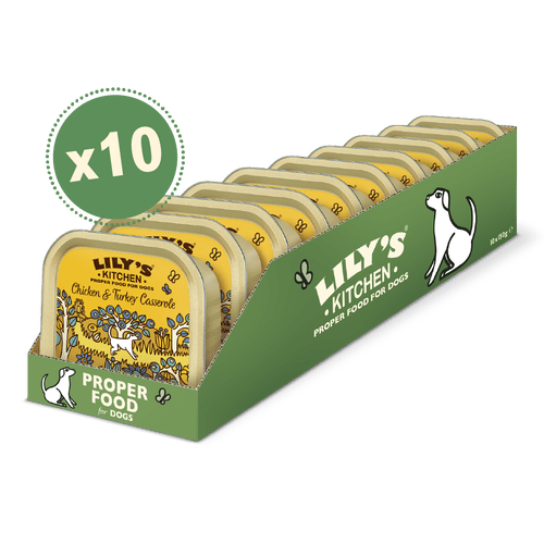 Lilys Kitchen Chicken & Turkey Casserole Dog Food Tray 150g