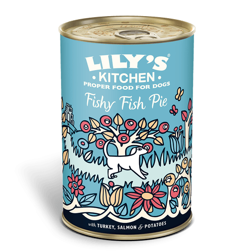 Lilys Kitchen Fishy Fie Pie Dog Food Tin 400g