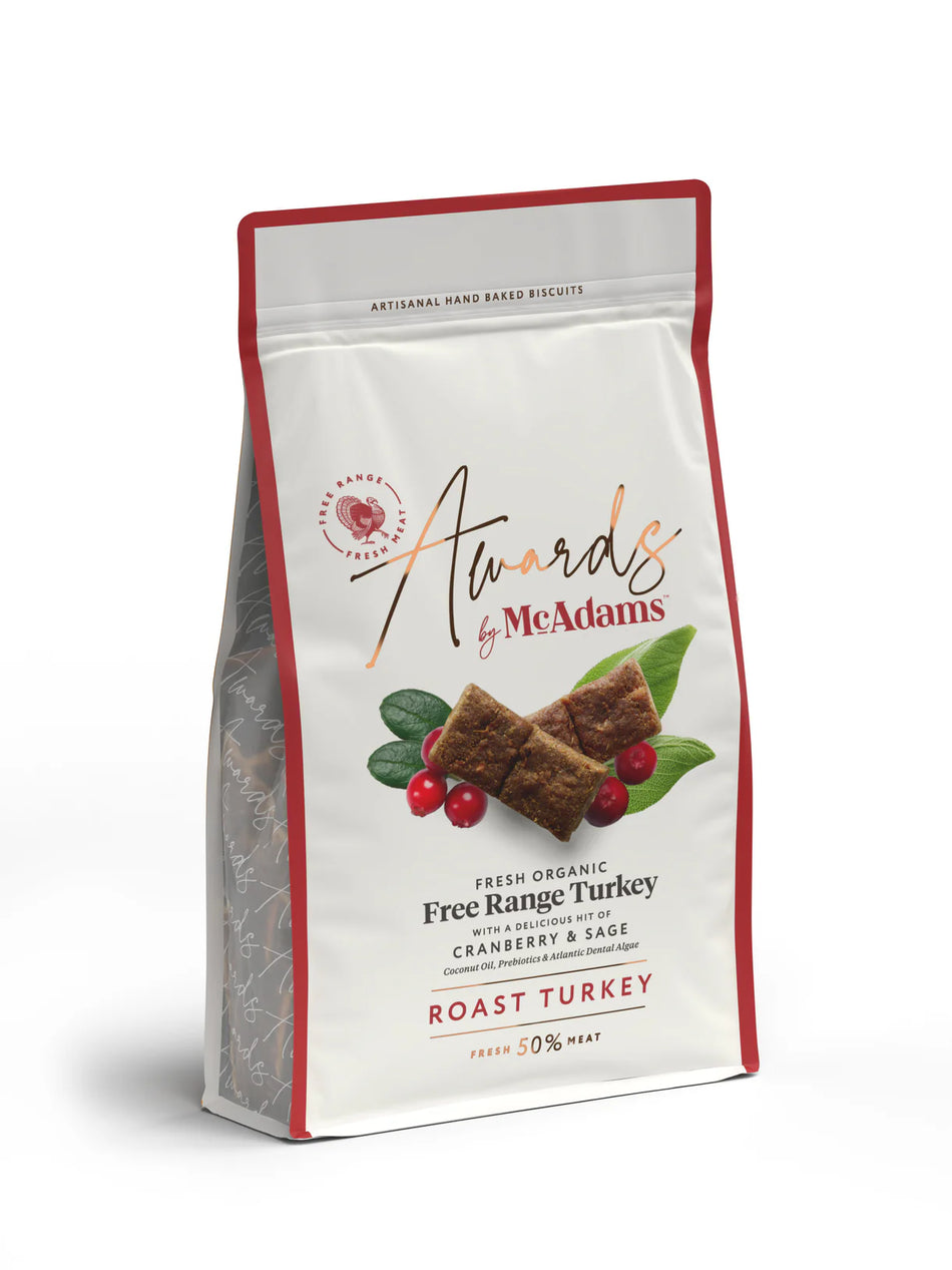 McAdams Awards Treats Free Range Roast Turkey With Cranberry & Sage 150g