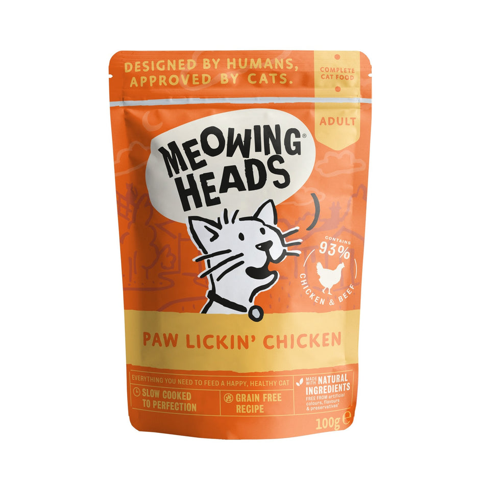 Meowing Heads Paw Lickin' Chicken 100g