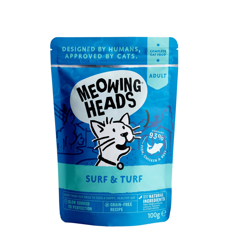 Meowing Heads Surf & Turf 100g