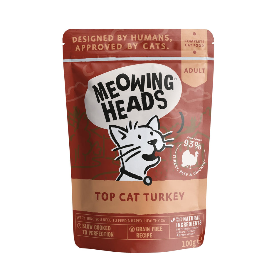Meowing Heads Top Cat Turkey 100g