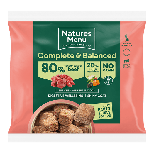 Natures Menu Complete & Balanced 80/20 Beef Nuggets 1kg