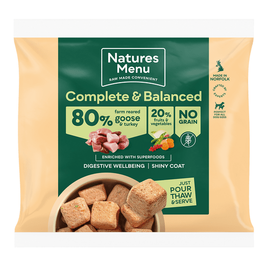 Natures Menu Complete & Balanced 80/20 Goose and Turkey Nuggets 1kg