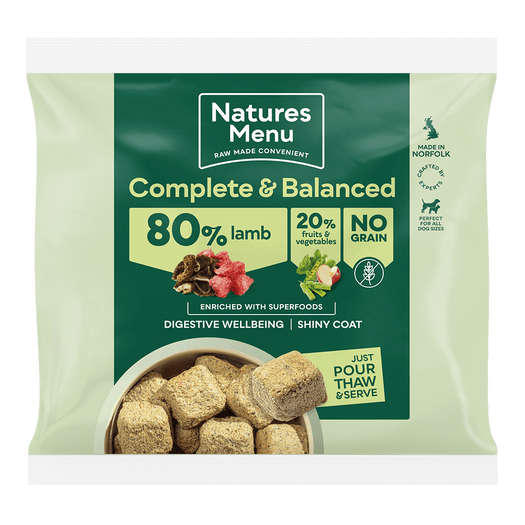Natures Menu Complete & Balanced 80/20 Lamb Nuggets 1kg