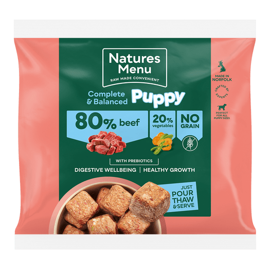 Natures Menu Complete & Balanced 80/20 Puppy Beef Nuggets 1kg