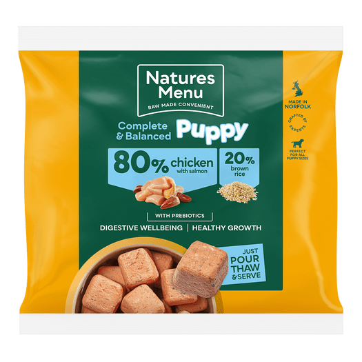 Natures Menu Complete & Balanced 80/20 Puppy Chicken with Salmon Nuggets 1kg
