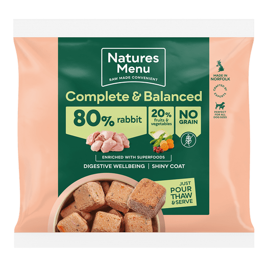 Natures Menu Complete & Balanced 80/20 Rabbit Nuggets 1kg
