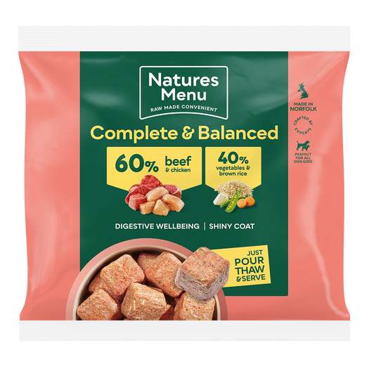 Natures Menu Complete & Balanced 60/40 Beef and Chicken Nuggets 1kg