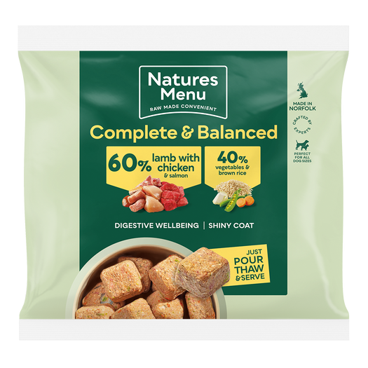 Natures Menu Complete & Balanced 60/40 Lamb with Chicken Nuggets 1kg