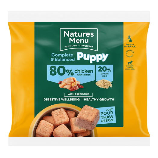 Natures Menu Complete & Balanced 80/20 Puppy Chicken with Salmon Nuggets 1kg