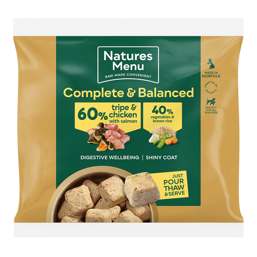 Natures Menu Complete & Balanced 60/40 Tripe and Chicken Nuggets 1kg