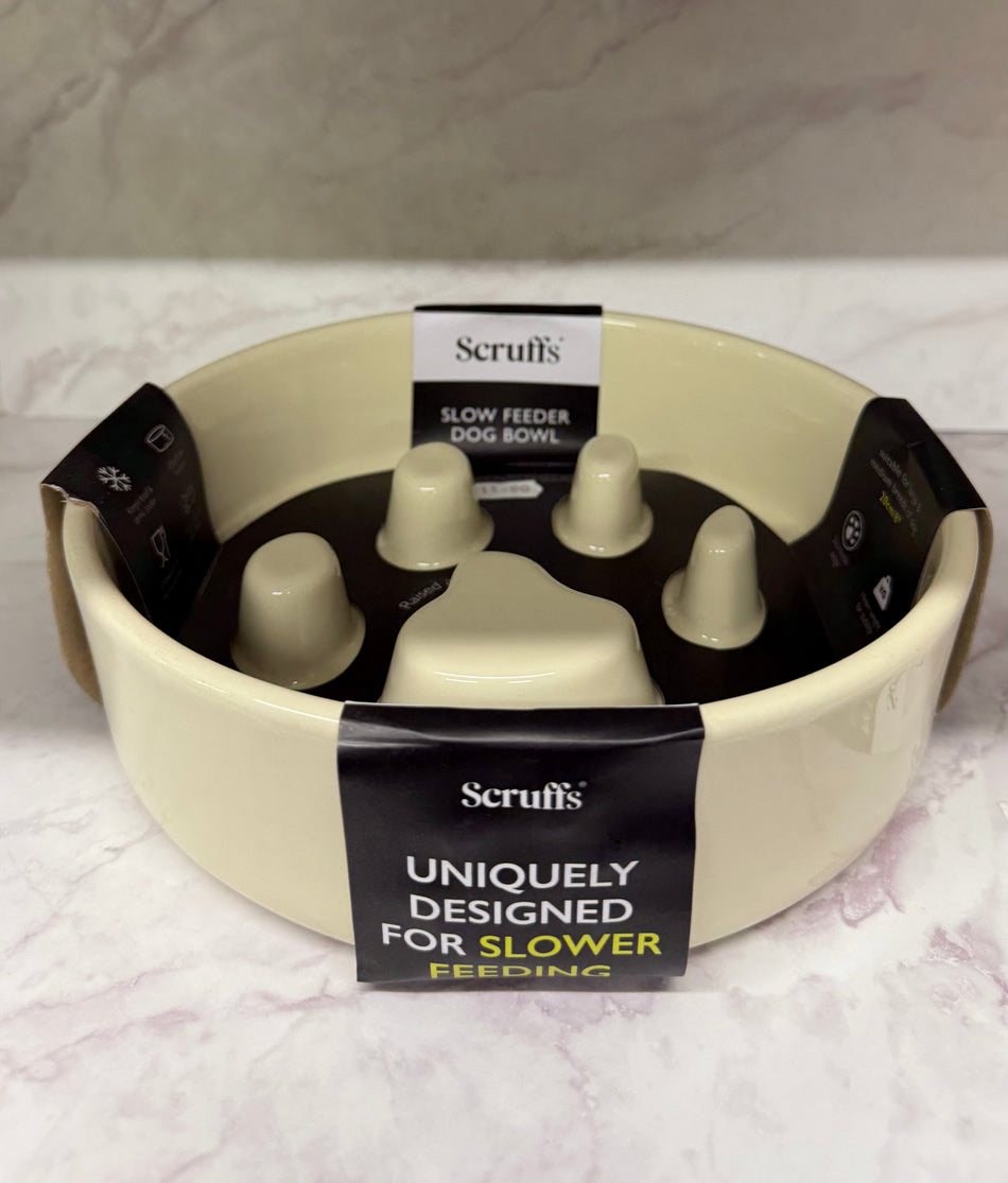 scruffs bowl slow feeder dog bowl  20cm/8"  suitable for large and medium breeds of dog