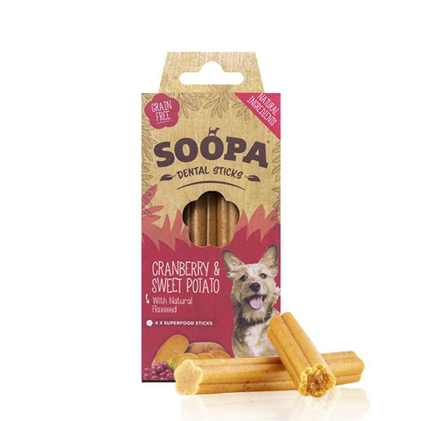 Soopa Cranberry & Sweet Potato Dental Sticks 100g