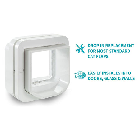 Sureflap Microchip Dual Scan Cat Flap (white Collar Buy SureFlap