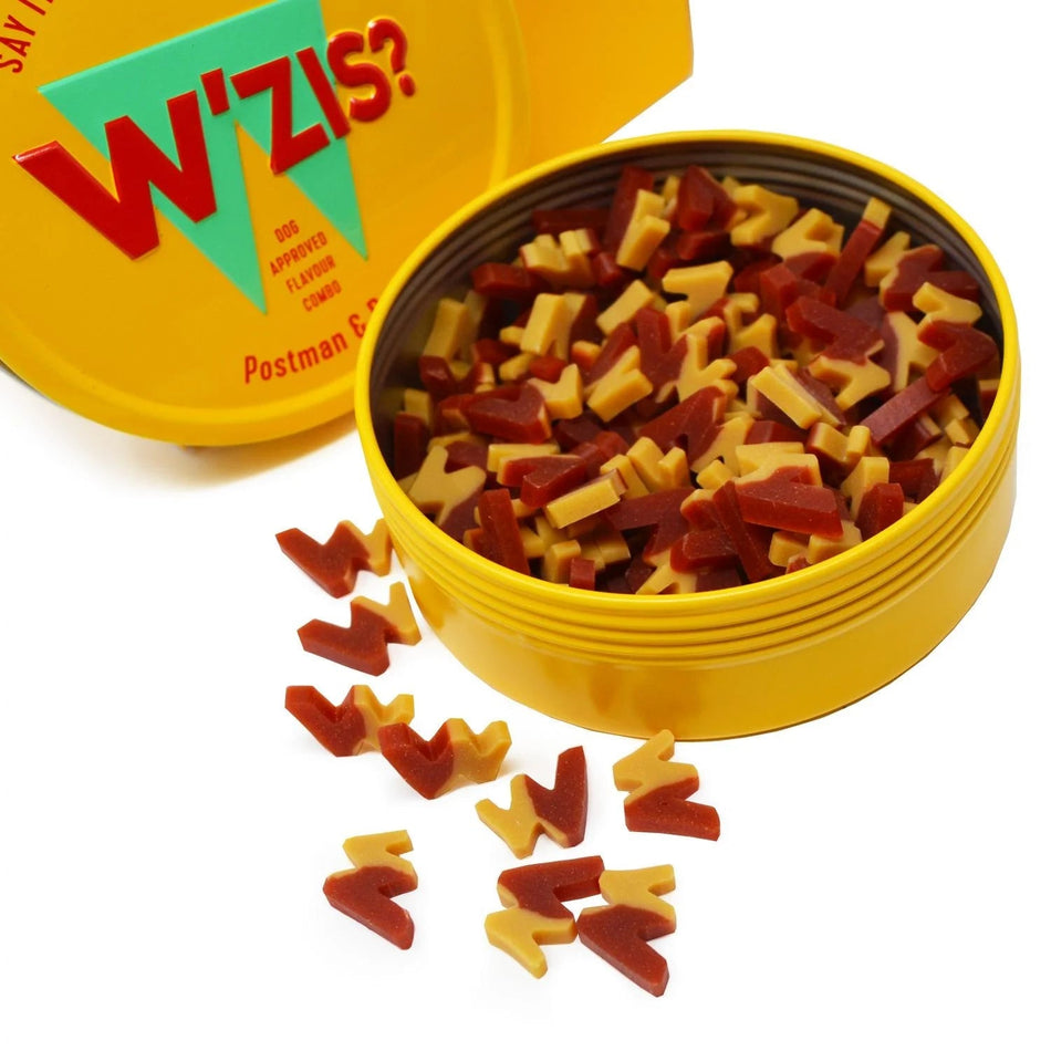 W'ZIS? Dog Treat Tin with Postman & Roast Dog Treats