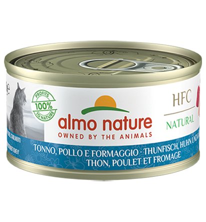 Almo Nature Tuna, Chicken & Cheese Cat Cans 70g