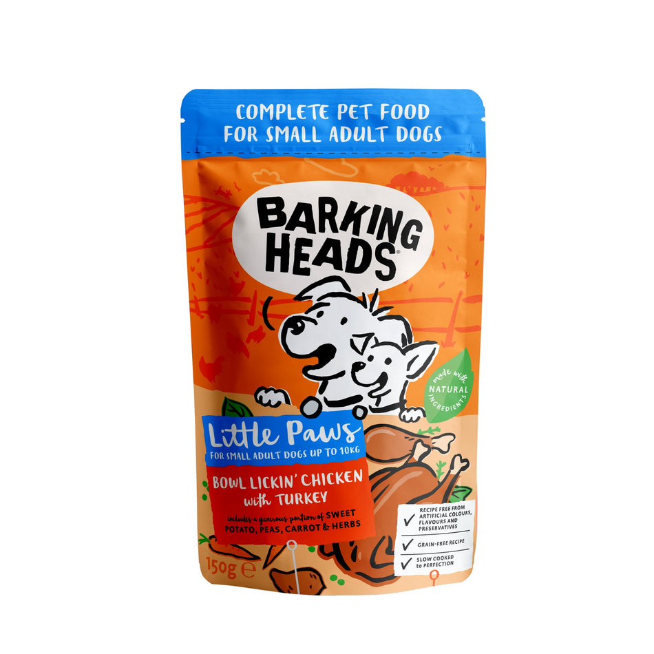 Barking Heads Little Paws Bowl Lickin' Chicken with Turkey Wet Dog Food