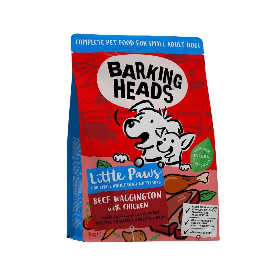 Barking Heads Little Paws Dry Beef Waggington with Chicken Dog Food