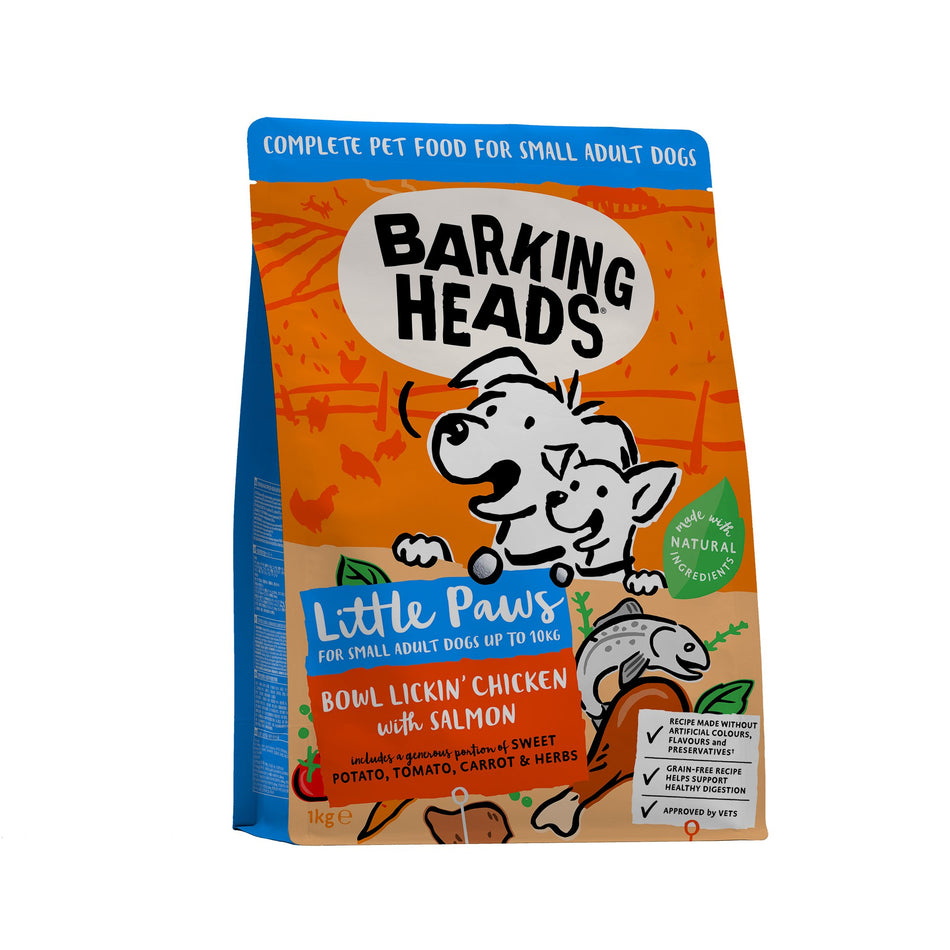 Barking Heads Little Paws Dry Bowl Lickin' Chicken with Salmon Dog Food