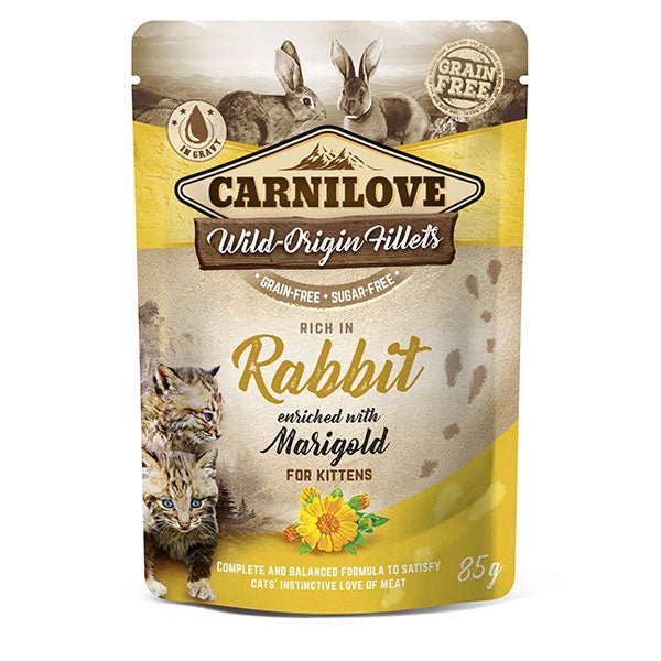 Carnilove Cat and Kitten Pouch Rabbit with Marigold 85g