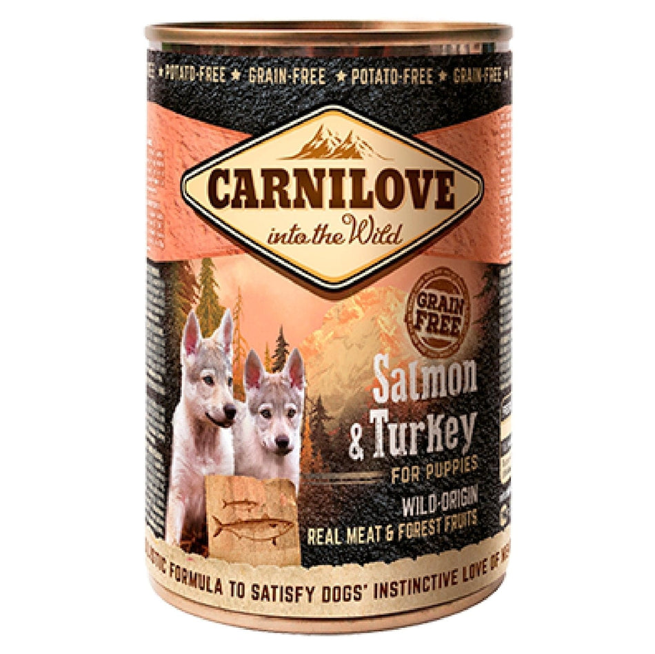 Carnilove Salmon & Turkey Puppy Wet Dog Food Cans - 6 x 400g