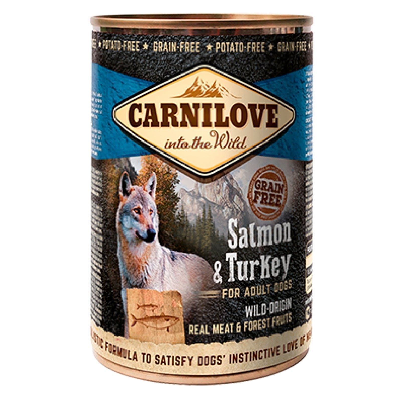 Carnilove Salmon & Turkey Wet Dog Food Cans - 6 x 400g