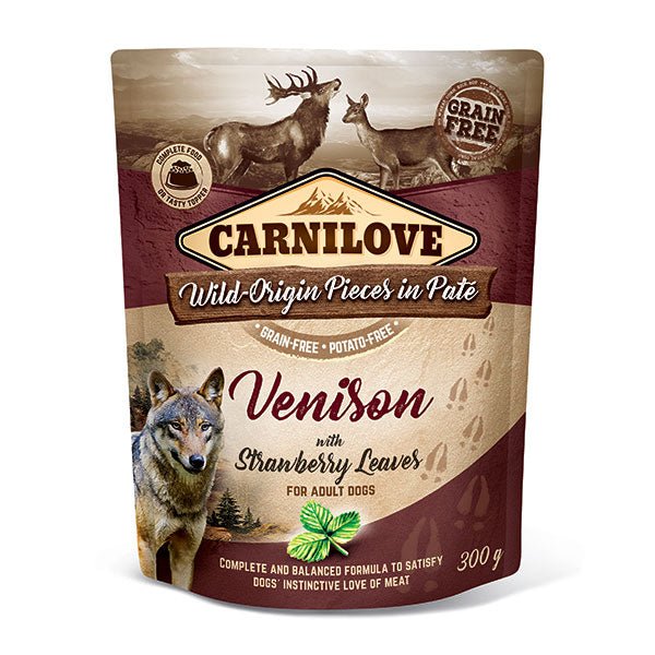 Carnilove Venison with Strawberry Leaves Dog Food 300g