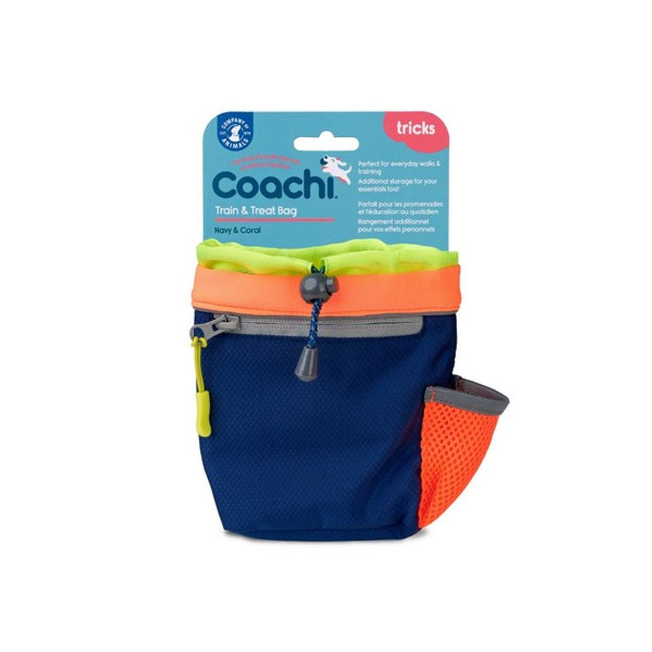 Coachi Train & Treat Bag - Navy & Coral