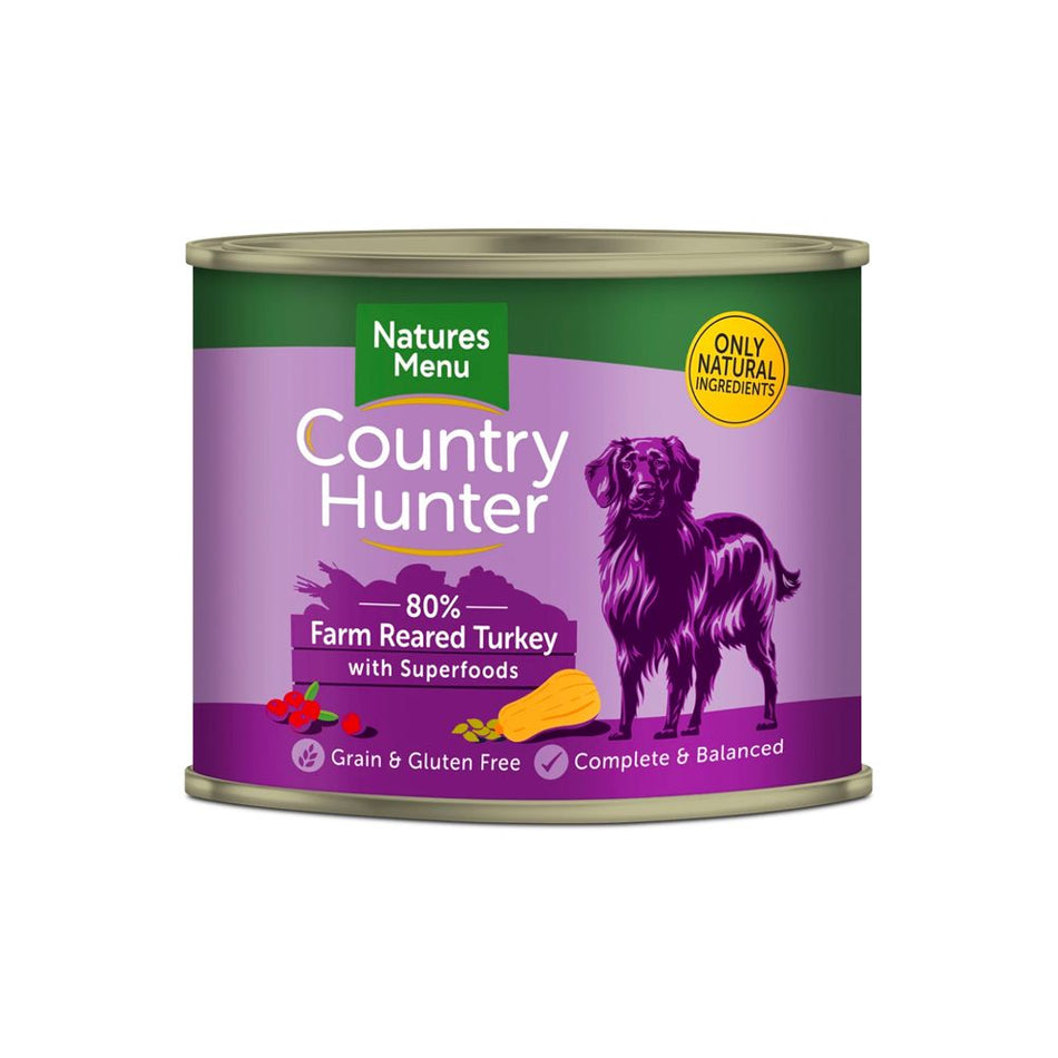 Country Hunter Farm Reared Turkey Dog Cans 600g