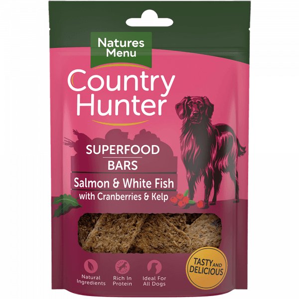 Country Hunter Superfood Bar Salmon & White Fish with Cranberries & Kelp 100g