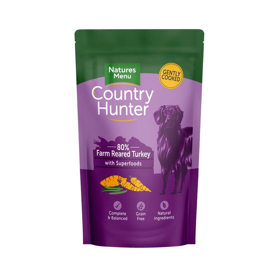 Country Hunter Turkey Dog Pouches 150g