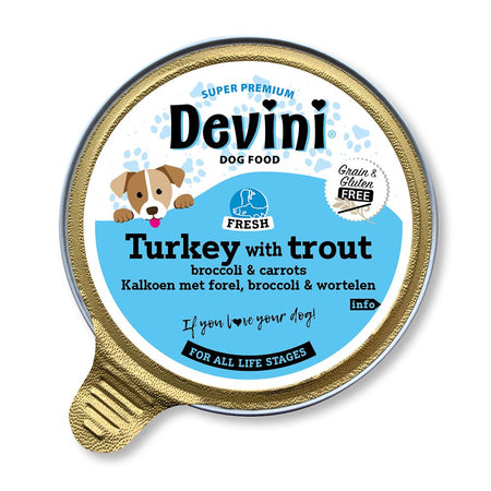 Devini Turkey & Trout Wet Dog Food - Walkies Pet Shop