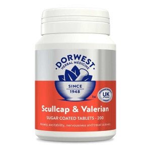 Dorwest Scullcap and Valerian Calming Tablets for Dogs and Cats