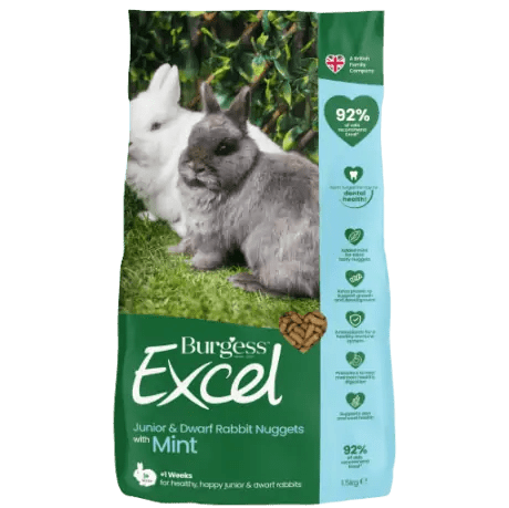 Excel Junior & Dwarf Rabbit Nuggets with Mint