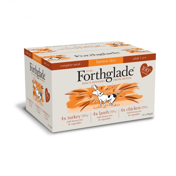 Forthglade complete (with brown rice) wet dog food multipack