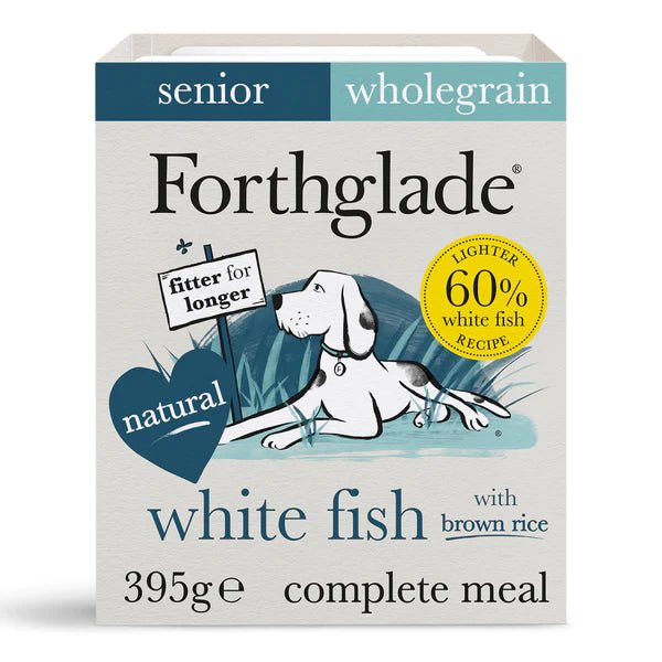 Forthglade Senior White Fish with Brown Rice Wet Dog Food 395g