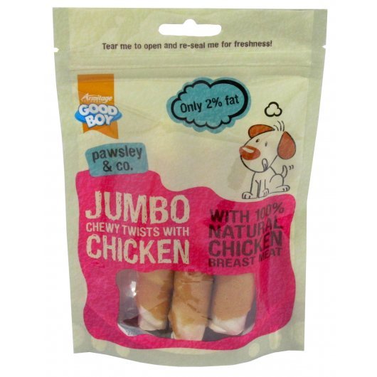 Goodboy Jumbo Chewy Twists with Chicken 100g