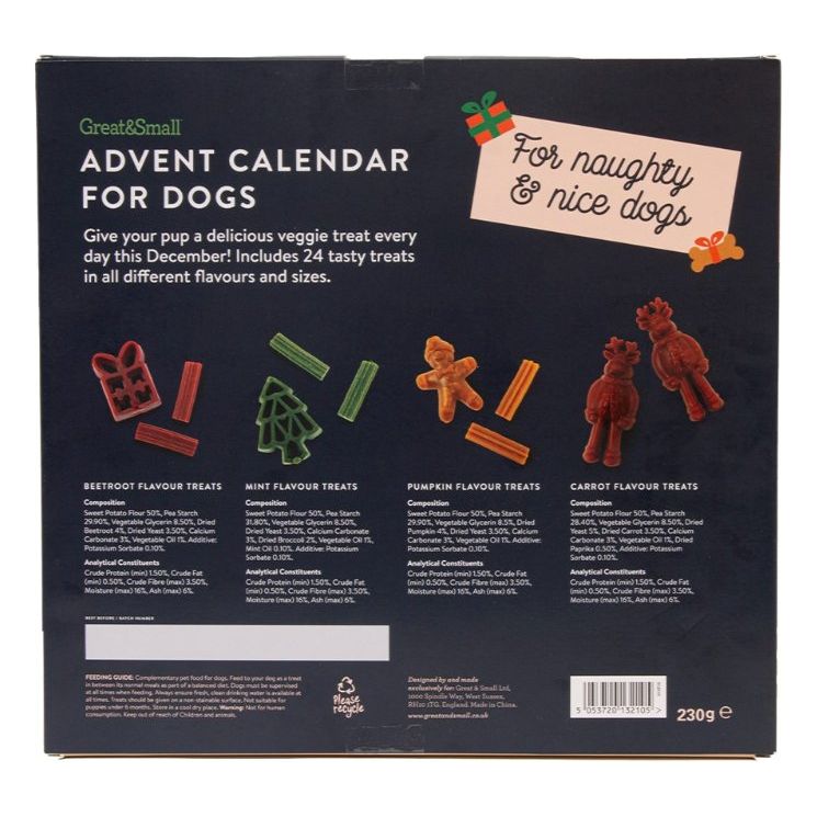 Great & Small Vegetable Chew Dog Christmas Advent Calendar 