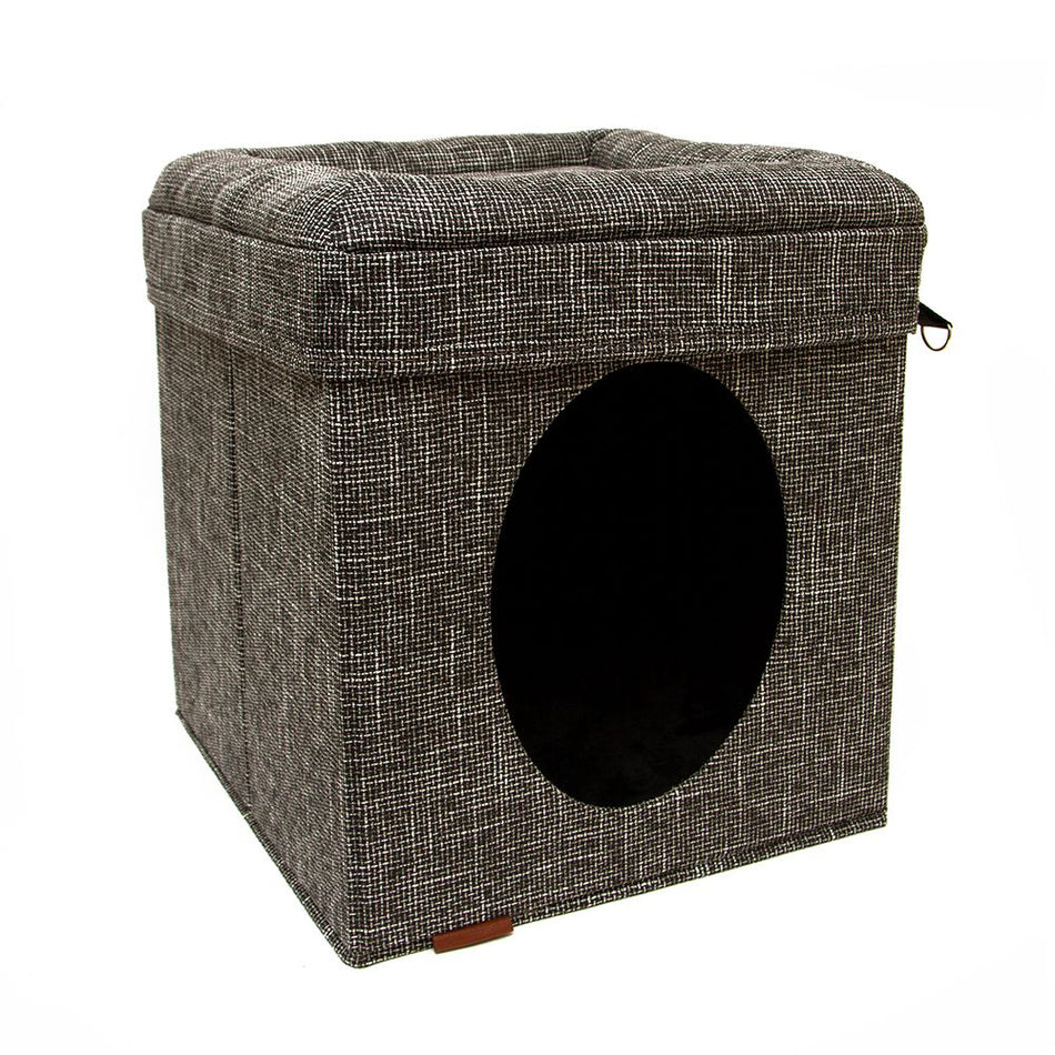 Great&Small Snuggle & Snooze Luxury Cat Cube Hideaway - Walkies Pet Shop