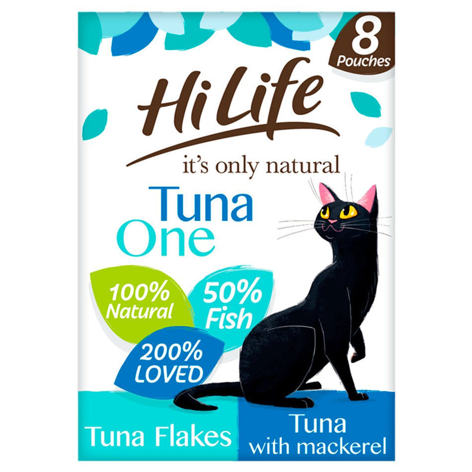 Hilife Its Only Natural Cat Pouch Multipack The Tuna One In Jelly 8x70g