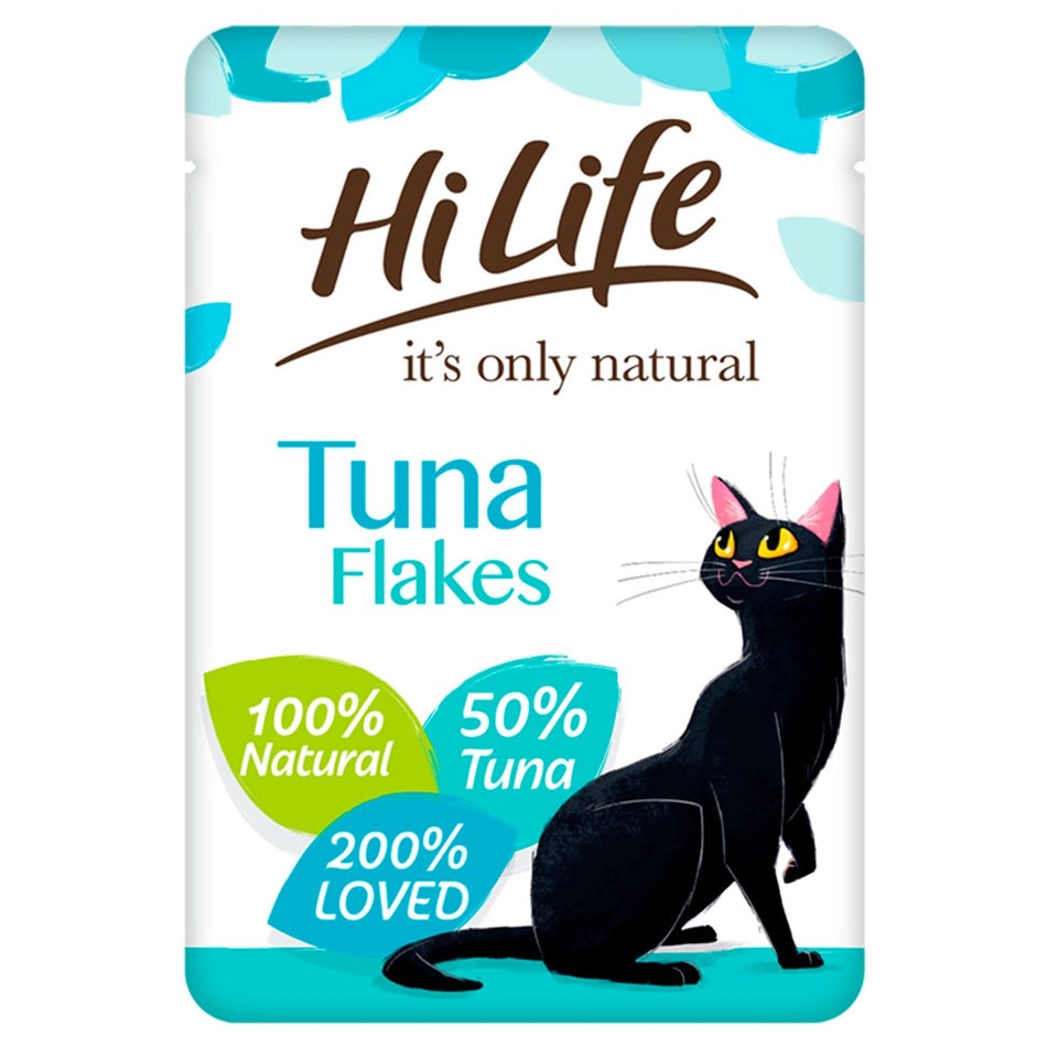 Hilife Its Only Natural Cat Pouch Tuna Flakes In Jelly 70g x 18