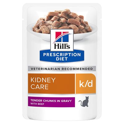 Hills Prescription K/D Beef In Gravy Cat Pouch 85g