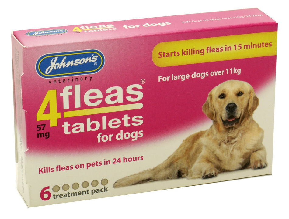 Johnson's 4Fleas Flea Tablets For Large Dogs (Over 11kg)