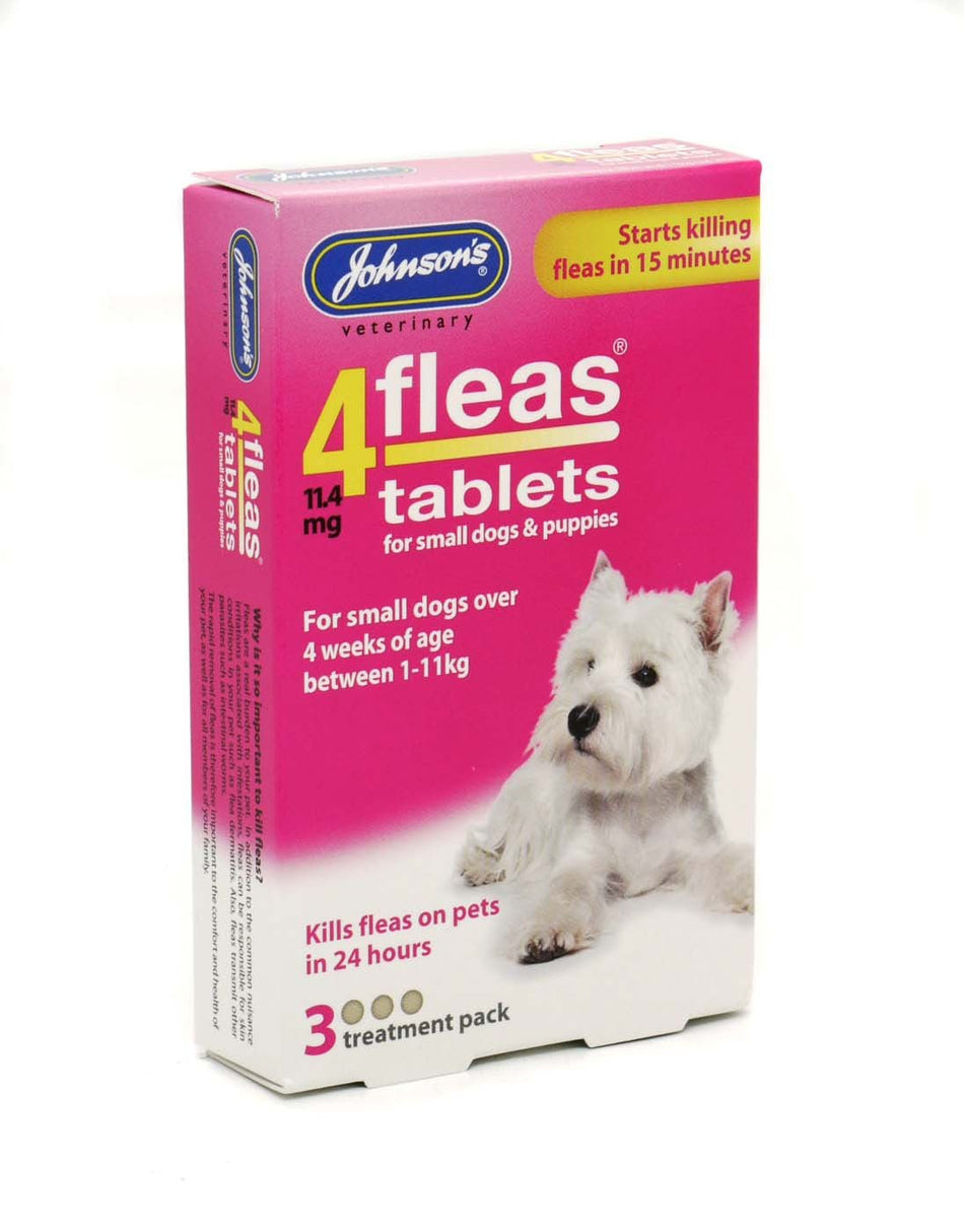 Johnson's 4Fleas Flea Tablets for Small Dogs and Puppies (1-11kg)