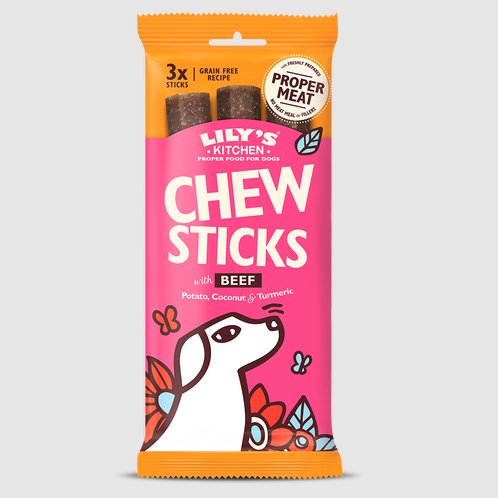 Lilys Kitchen Chew Sticks with Beef 120g