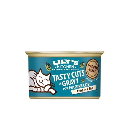 Lily's Kitchen Chicken & Fish For Senior Cats Tasty Cuts In Gravy