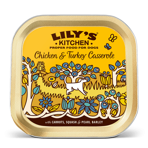 Lilys Kitchen Chicken & Turkey Casserole Dog Food Tray 150g