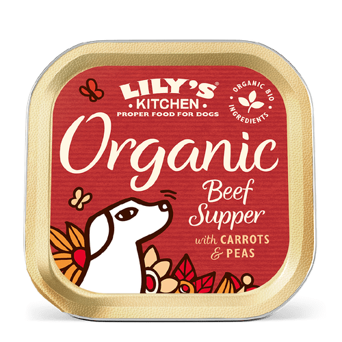 Lilys Kitchen Organic Beef Dog Food Tray 150g