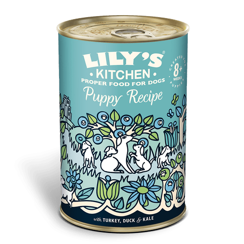 Lilys Kitchen Turkey & Duck Puppy Recipe Dog Food Tin 400g